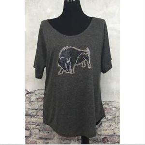 Ladies Pimatee Grey Sequin Buffalo Gold Black XXL